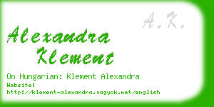 alexandra klement business card